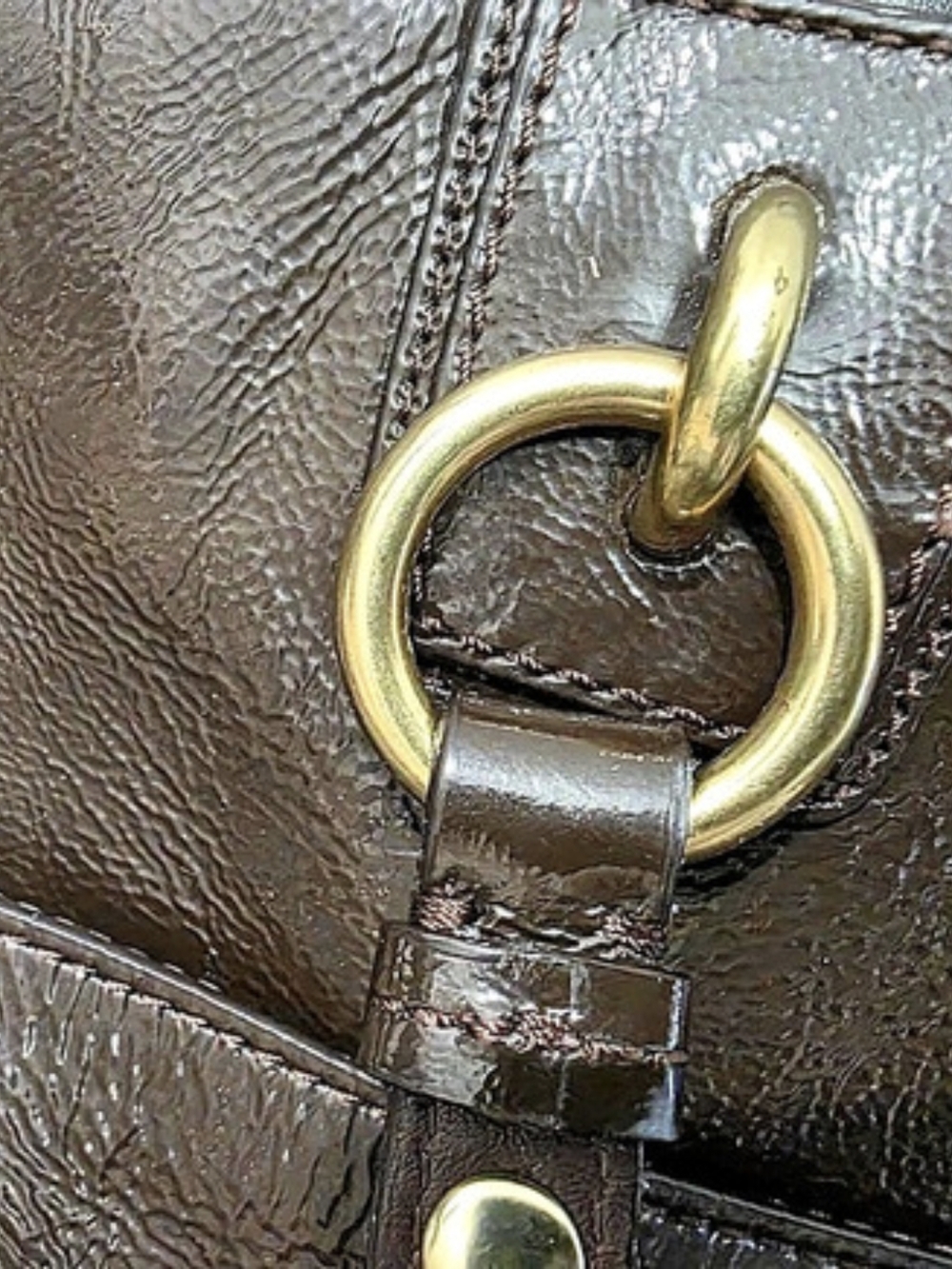 Coach Mahogony Brown Patent Leather Tote Bag - Stunning - Picture 10 of 16